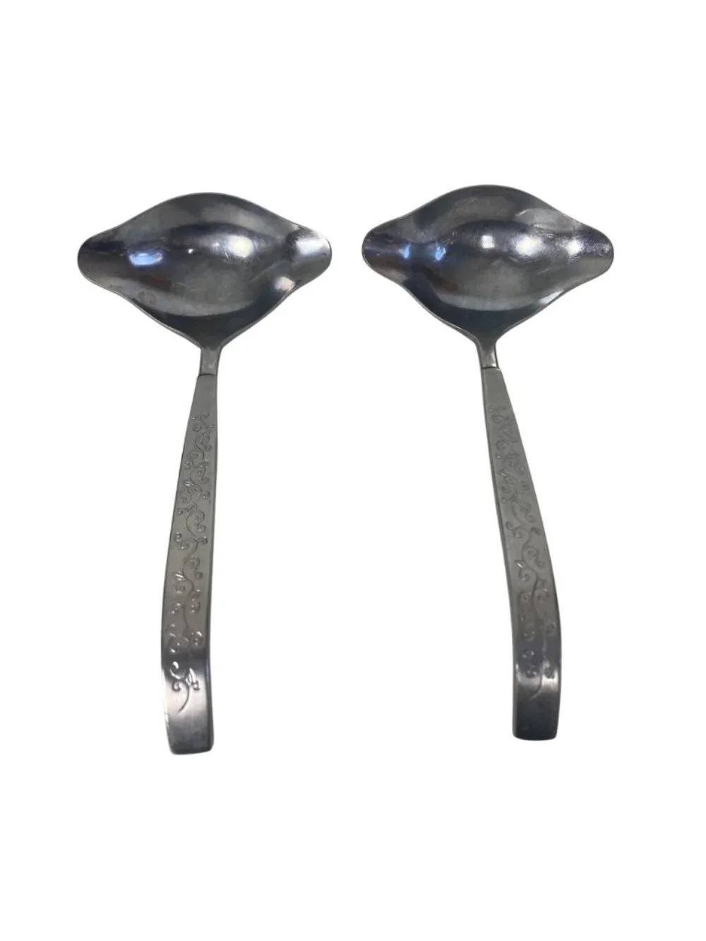 2 Vintage Dormel by Stanley Roberts Stainless Steel Gravy Ladles Sauce Spoons
